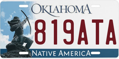 OK license plate 819ATA