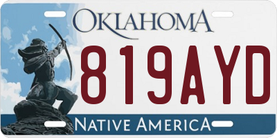 OK license plate 819AYD