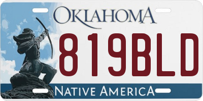 OK license plate 819BLD