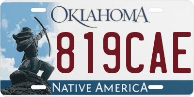 OK license plate 819CAE