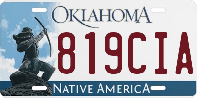 OK license plate 819CIA