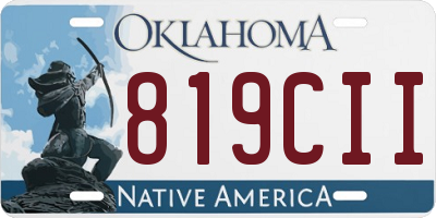 OK license plate 819CII