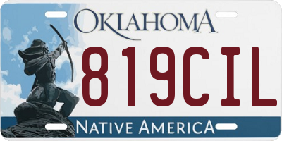 OK license plate 819CIL