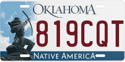 OK license plate 819CQT