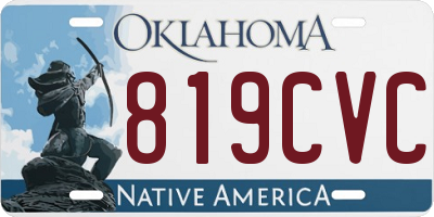 OK license plate 819CVC