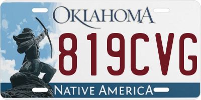 OK license plate 819CVG