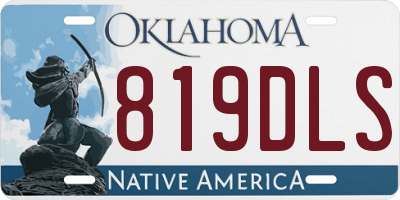 OK license plate 819DLS