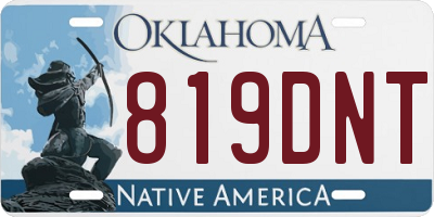 OK license plate 819DNT