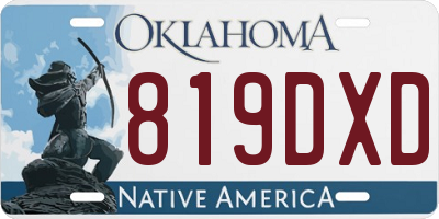 OK license plate 819DXD