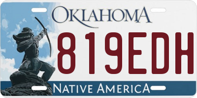 OK license plate 819EDH