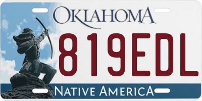 OK license plate 819EDL