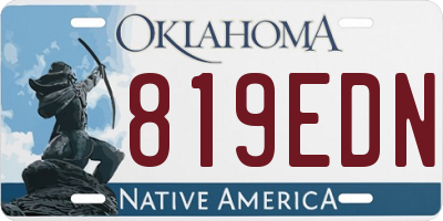OK license plate 819EDN