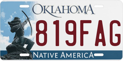 OK license plate 819FAG