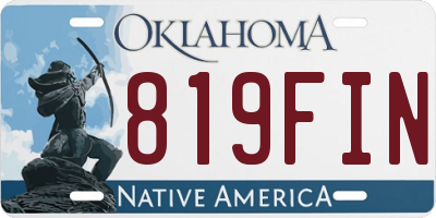 OK license plate 819FIN