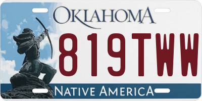 OK license plate 819TWW