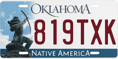 OK license plate 819TXK