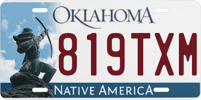 OK license plate 819TXM