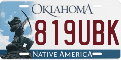 OK license plate 819UBK