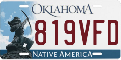 OK license plate 819VFD
