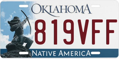 OK license plate 819VFF