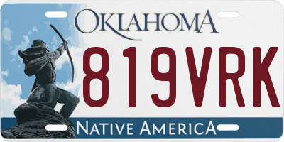 OK license plate 819VRK