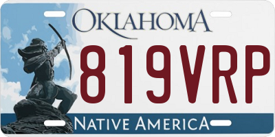 OK license plate 819VRP