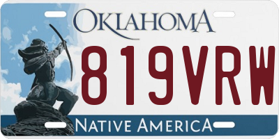 OK license plate 819VRW