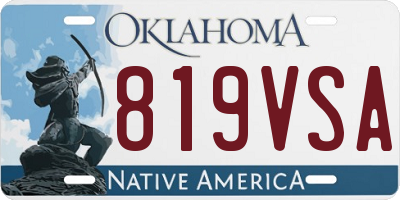 OK license plate 819VSA