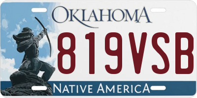 OK license plate 819VSB