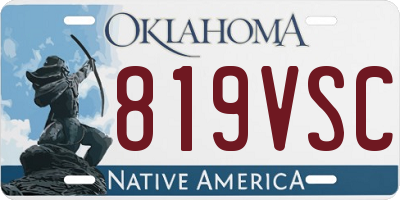 OK license plate 819VSC