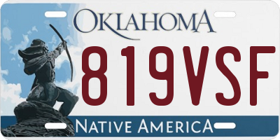 OK license plate 819VSF