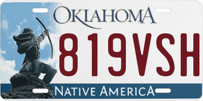 OK license plate 819VSH
