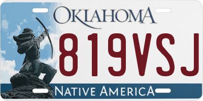 OK license plate 819VSJ