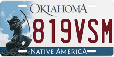 OK license plate 819VSM