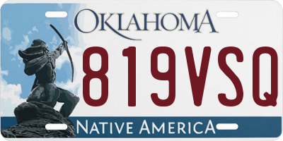 OK license plate 819VSQ