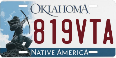 OK license plate 819VTA