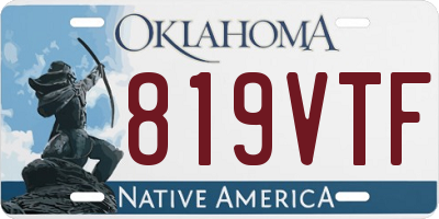 OK license plate 819VTF