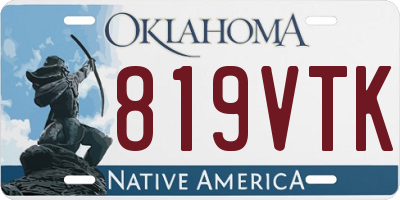 OK license plate 819VTK