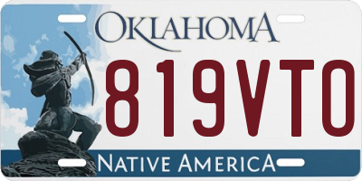 OK license plate 819VTO