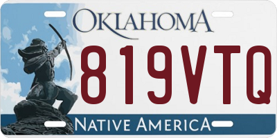 OK license plate 819VTQ