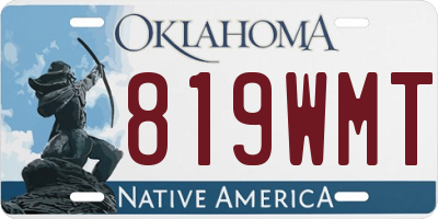 OK license plate 819WMT