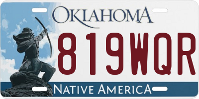 OK license plate 819WQR