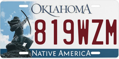 OK license plate 819WZM