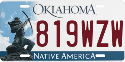 OK license plate 819WZW