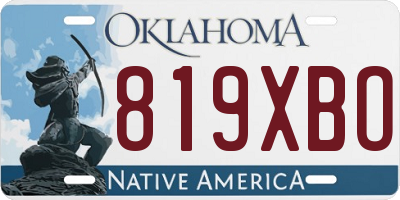OK license plate 819XBO