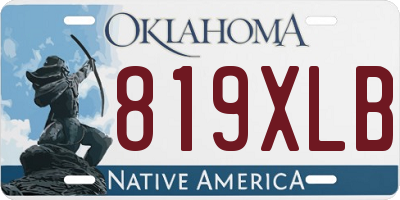 OK license plate 819XLB