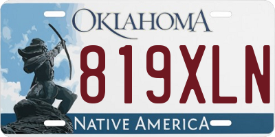 OK license plate 819XLN
