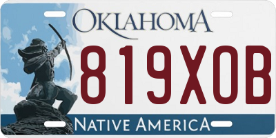 OK license plate 819XOB