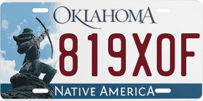 OK license plate 819XOF