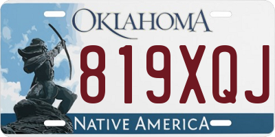 OK license plate 819XQJ